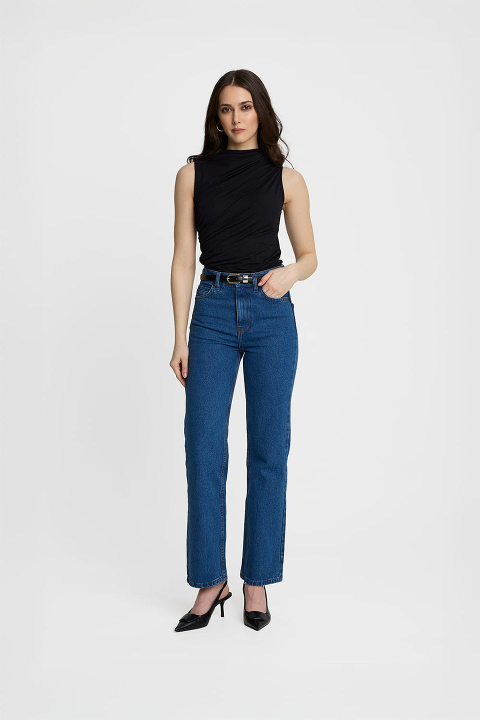 Top Miss Sculptural Black