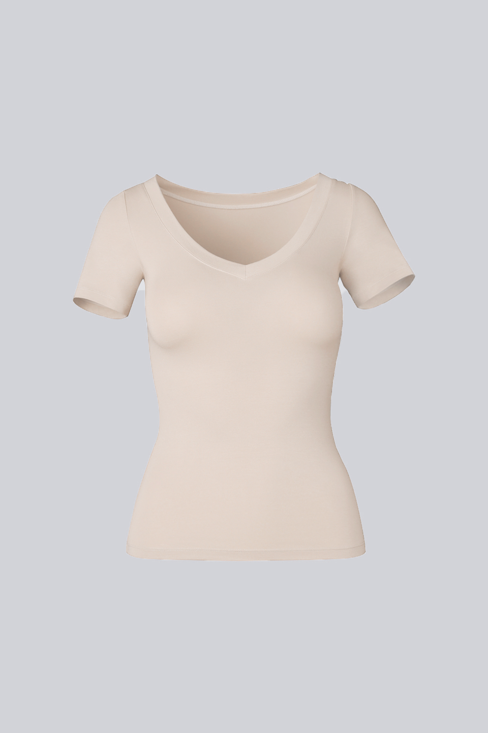 T-shirt Miss Invisible V-neck Sand