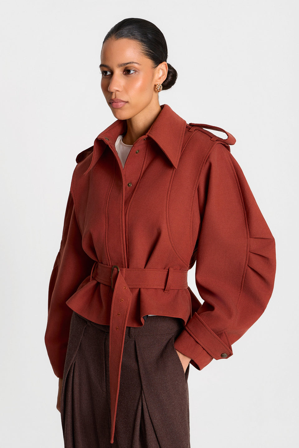 Kurtka Miss Sheriff Red Brown