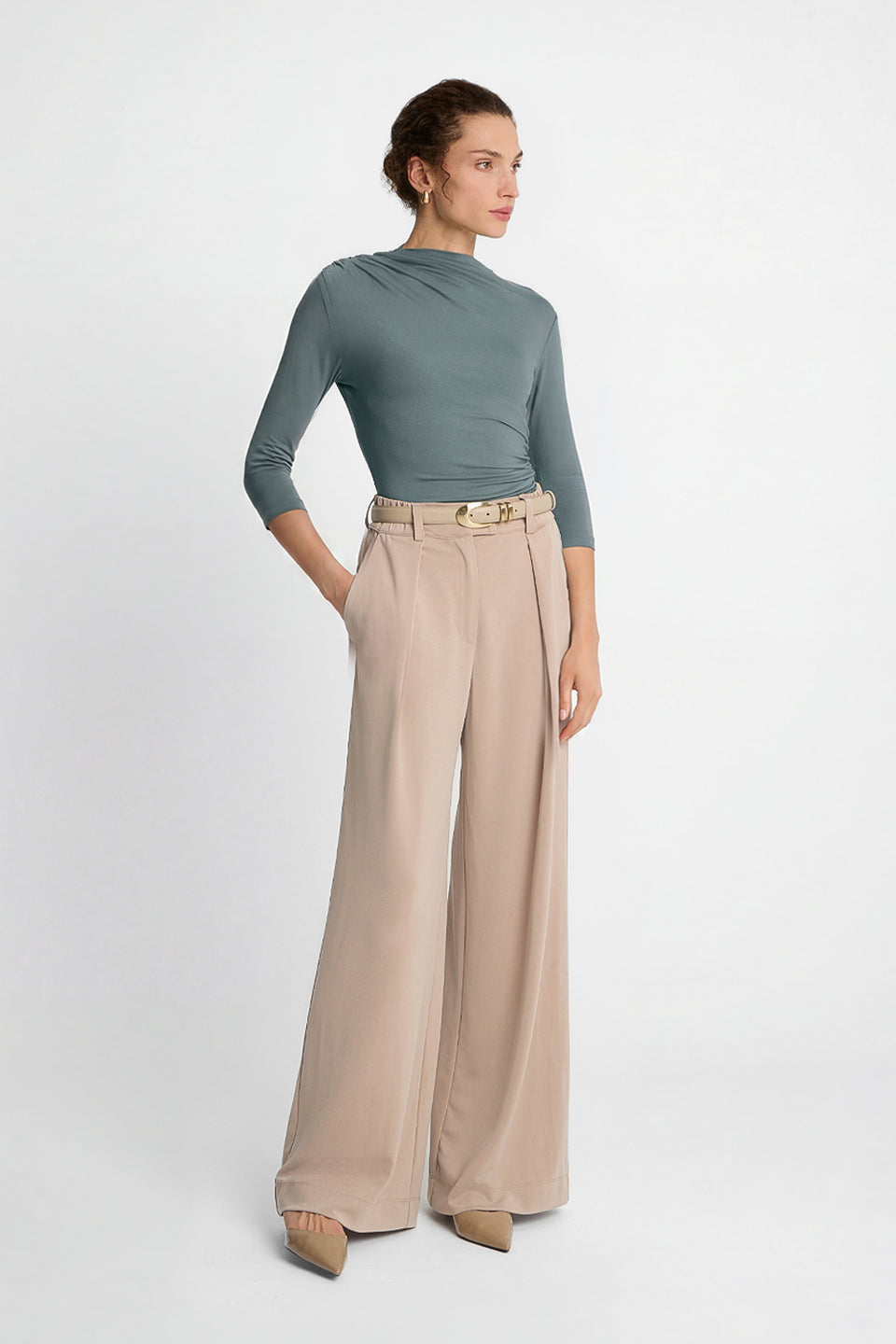 Longsleeve 3/4 Miss Sculptural Olive