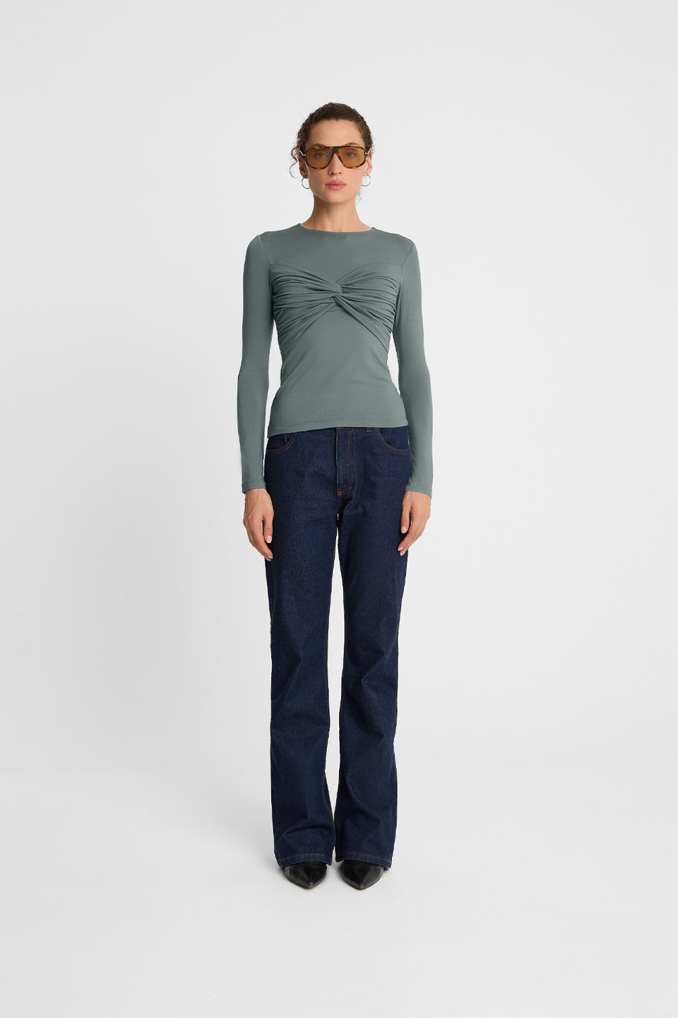 Longsleeve Miss Draped Olive