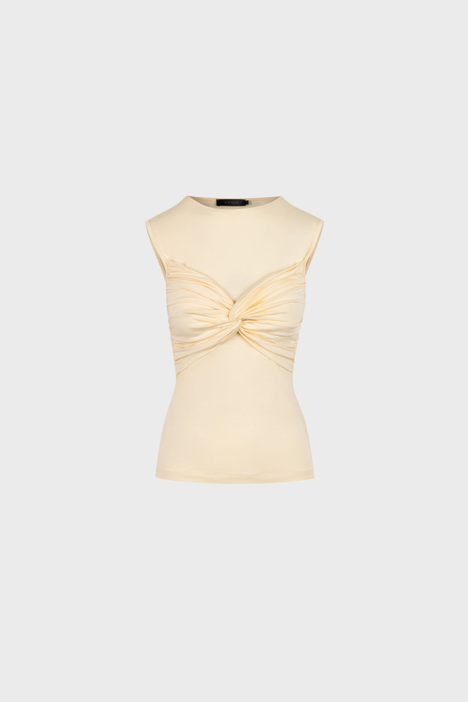 Top Miss Draped Butter Yellow