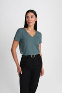 T-shirt Miss Classic Steel Green