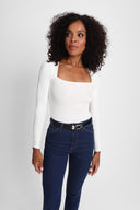 Miss Caro Longsleeve in Off White