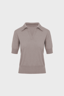 Miss Pure T-Shirt in Melange Beige