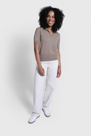 Miss Pure T-Shirt in Melange Beige