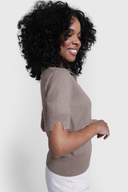 Miss Pure T-Shirt in Melange Beige