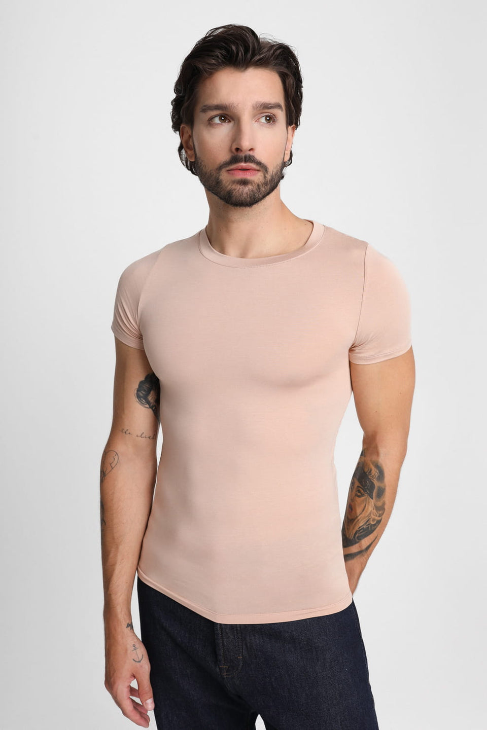 T-shirt Mr Invisible C-neck Cappuccino