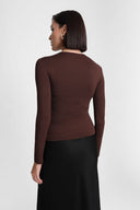 Longsleeve Miss Draped Chocolate