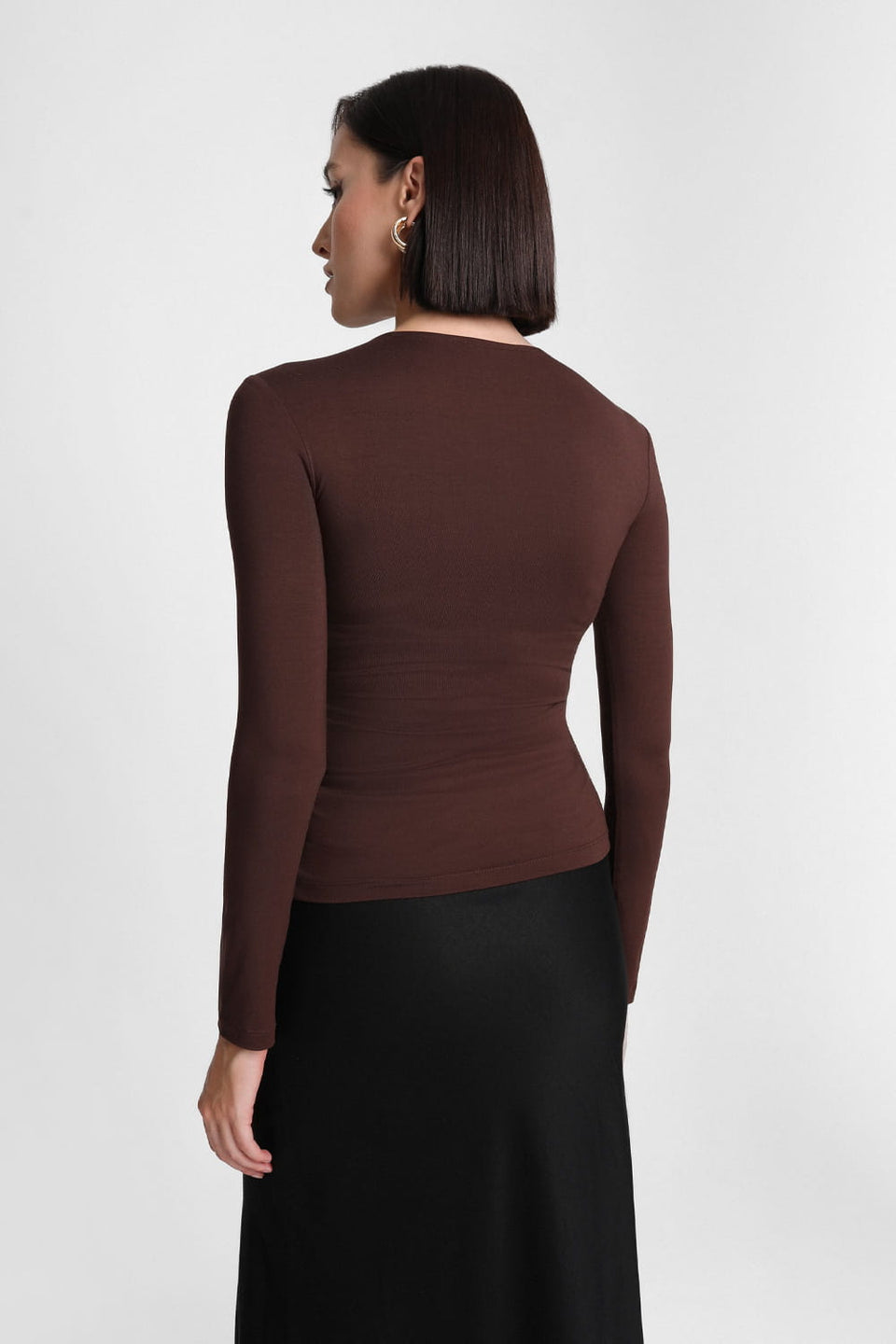 Longsleeve Miss Draped Chocolate