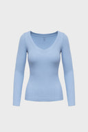 Longsleeve Miss Womanly Silver Blue