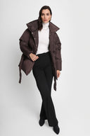 Miss Belted Jacke in Chocolate