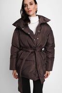 Miss Belted Jacke in Chocolate