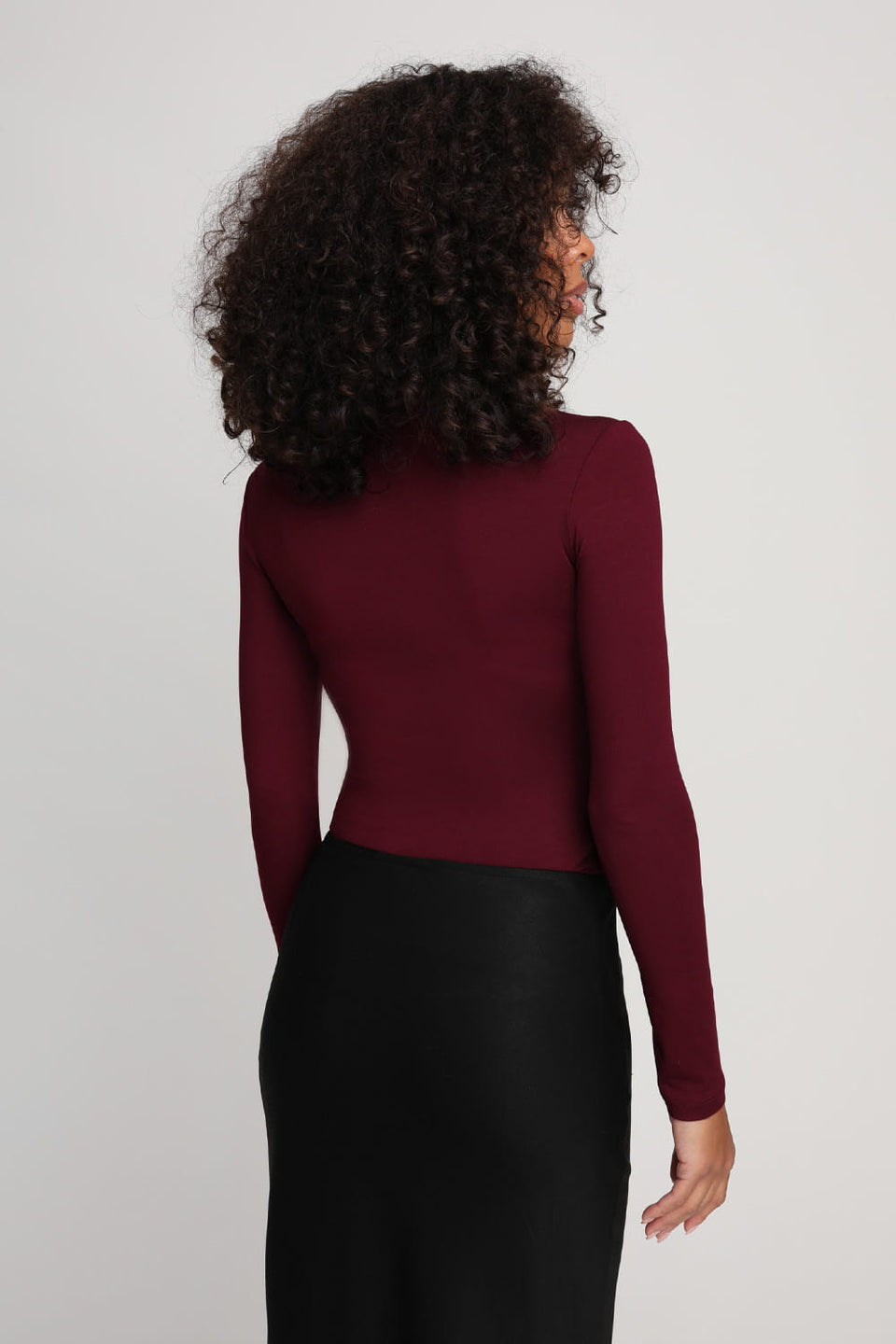 Longsleeve Miss Draped Burgundy