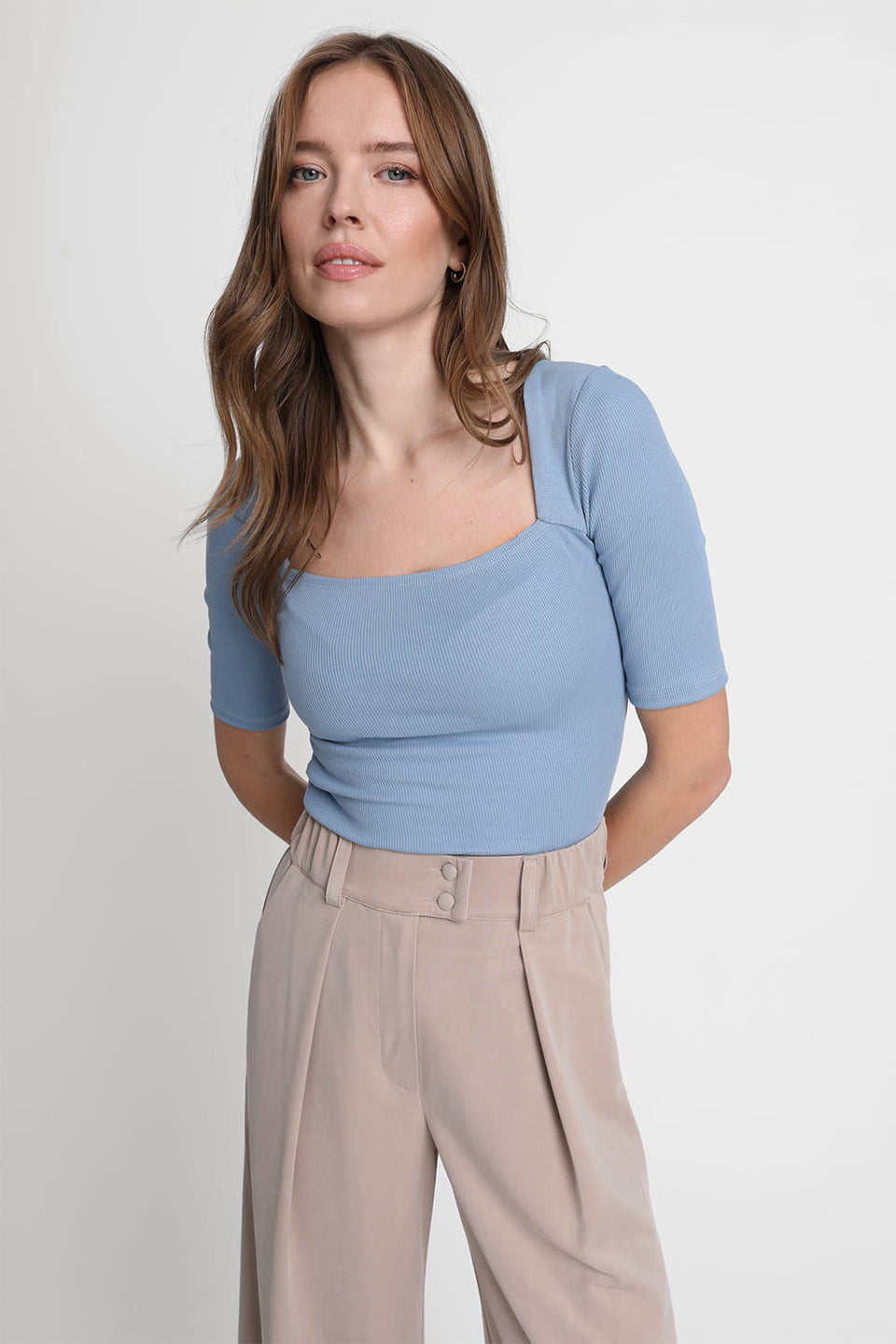 T-shirt Miss Caro Silver Blue
