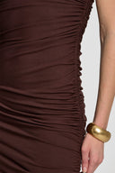Sukienka Miss Draped Chocolate