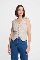 Miss Elegant Weste in Beige