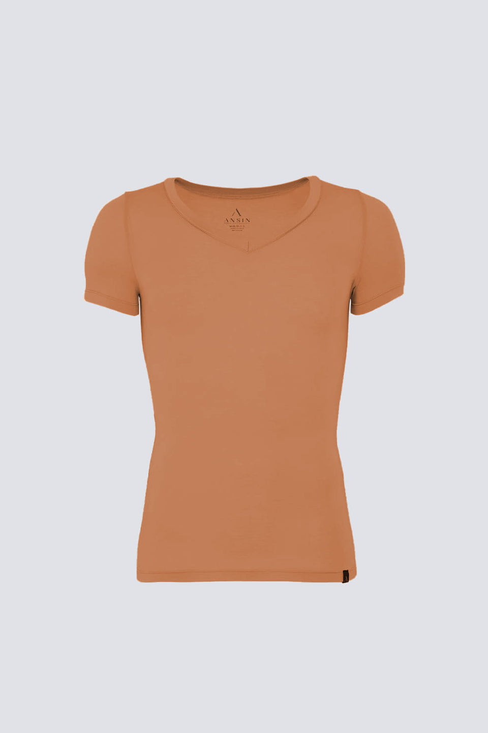 T-shirt Mr Invisible V-neck Caramel