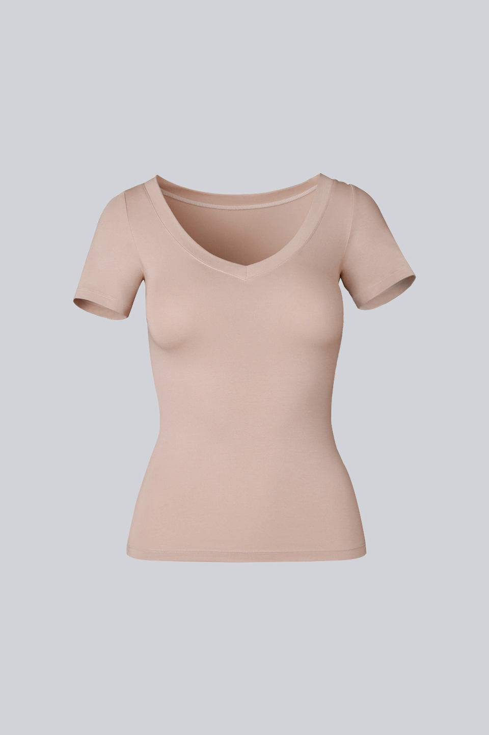 T-shirt Miss Invisible V-neck Cappuccino