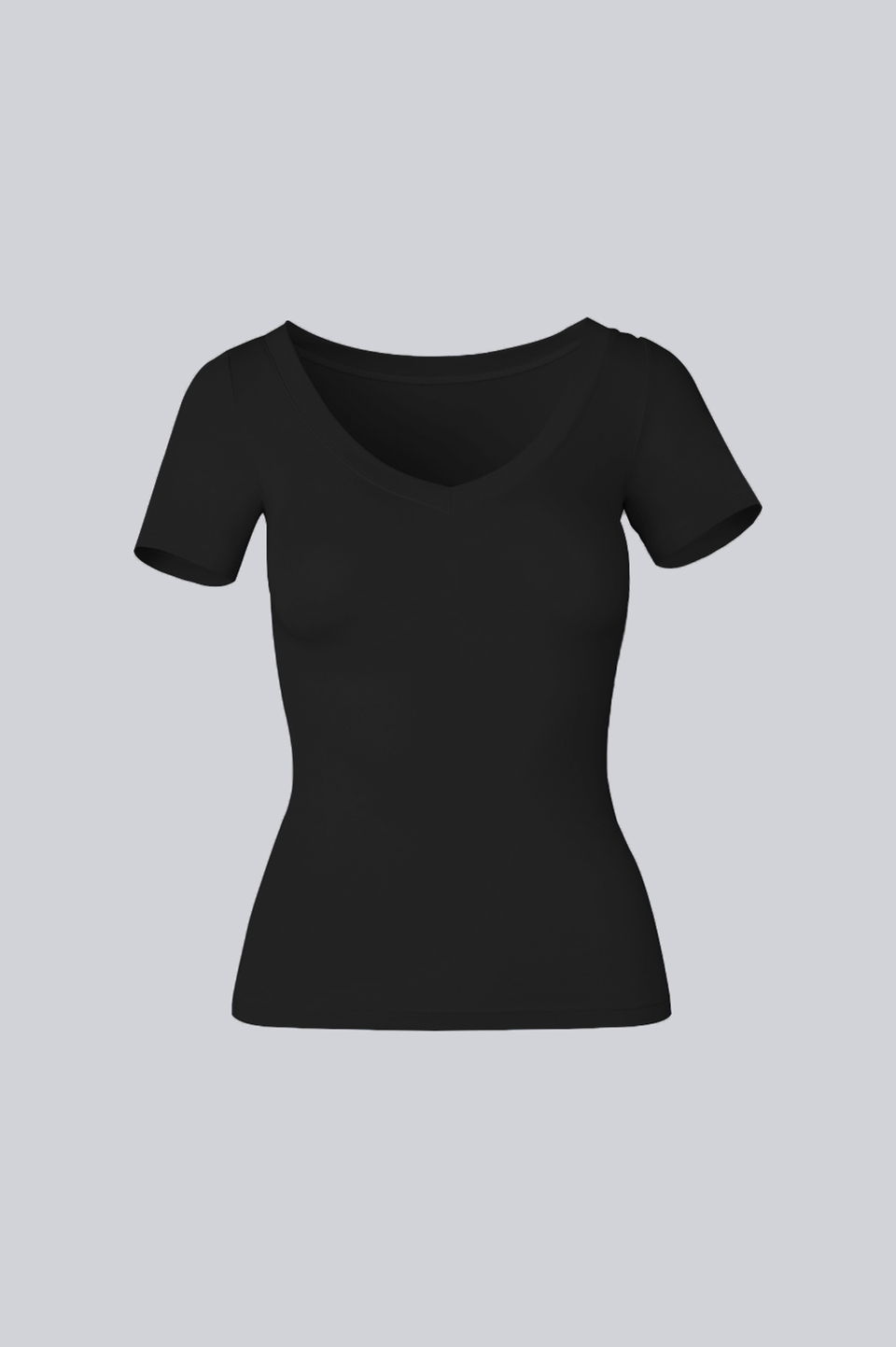 T-shirt Miss Invisible V-neck Black
