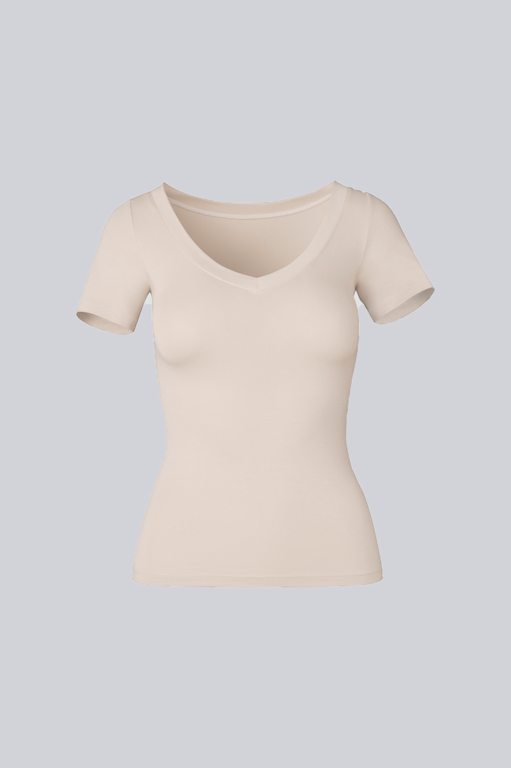 T-shirt Miss Invisible V-neck Sand