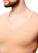 T-shirt Mr Invisible V-neck Nude