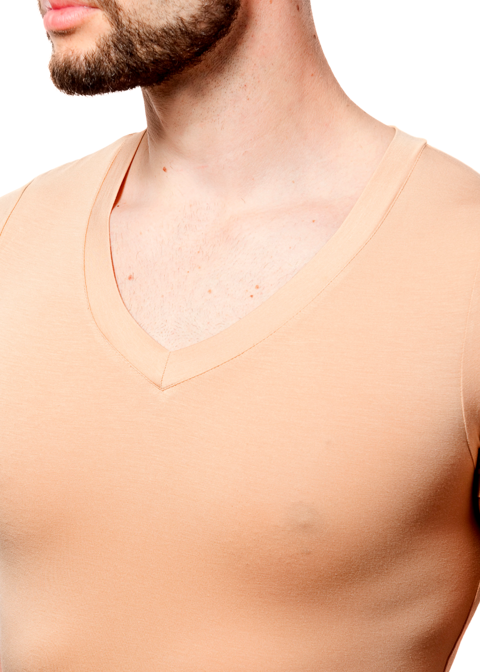 T-shirt Mr Invisible V-neck Nude