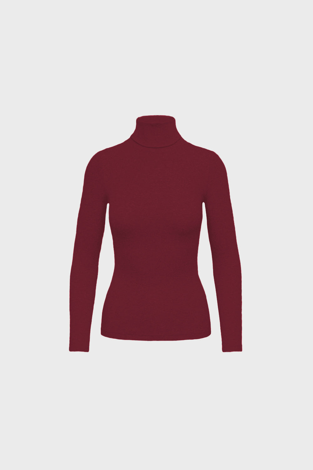 Miss Daily Rollkragenshirt in Wine Red