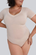 Body Miss Invisible Shortsleeve V-neck Sand