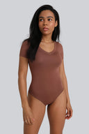 Body Miss Invisible Shortsleeve V-neck Chocolate