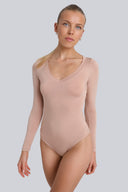 Body Miss Invisible Longsleeve V-neck Cappuccino