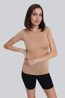 T-shirt Miss invisible C-neck Nude