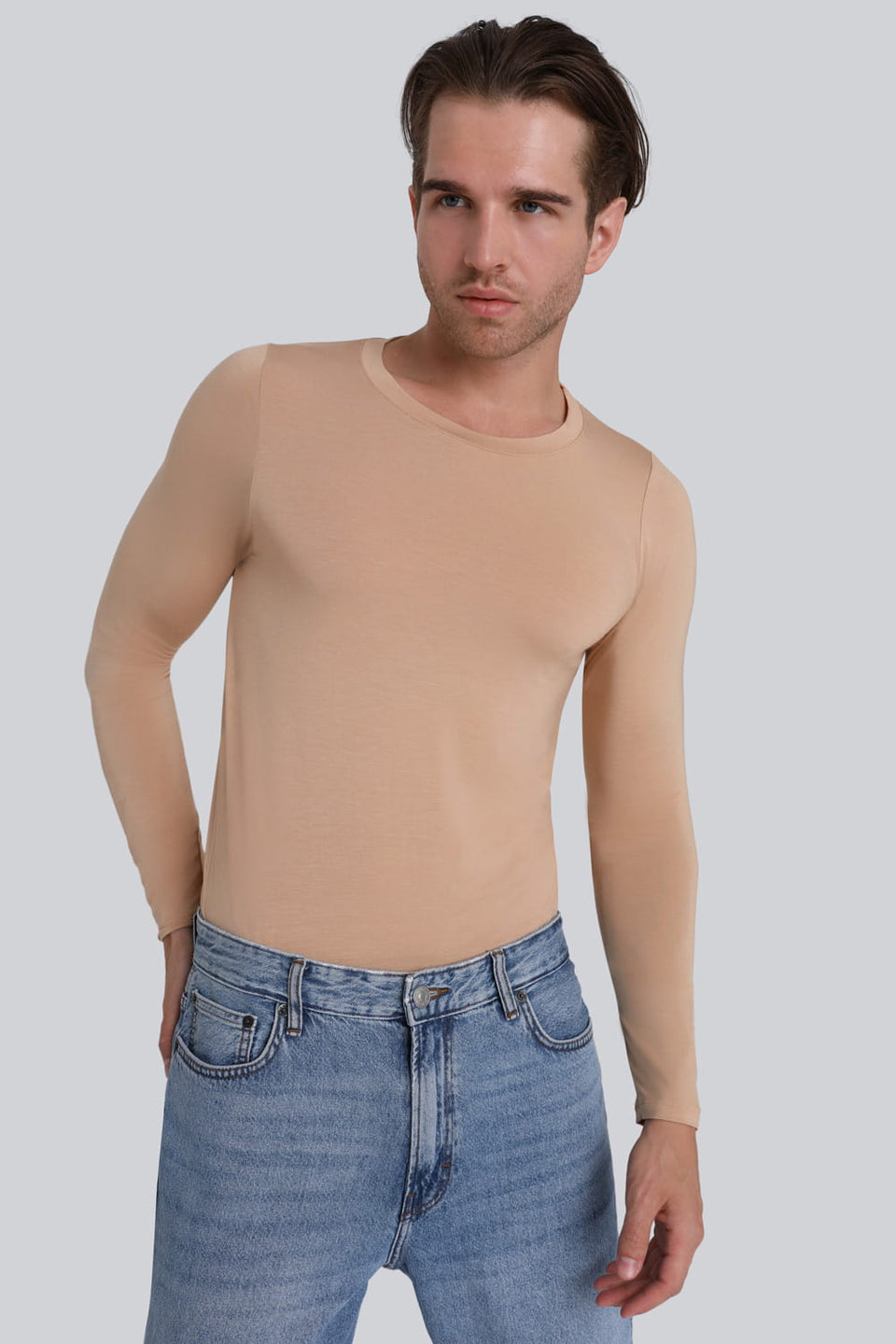 Longsleeve Mr Invisible C-neck Nude