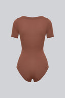 Body Miss Invisible Shortsleeve V-neck Chocolate