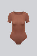 Body Miss Invisible Shortsleeve C-neck Chocolate