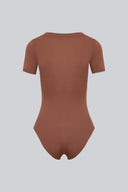 Body Miss Invisible Shortsleeve C-neck Chocolate