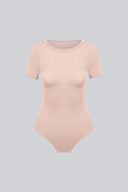 Body Miss Invisible Shortsleeve C-neck Cappuccino