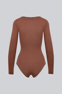 Body Miss Invisible Longsleeve V-neck Chocolate