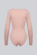 Miss Invisible Longsleeve U-neck Body in Cappuccino