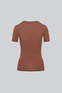 T-shirt Miss invisible C-neck Chocolate