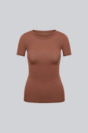 T-shirt Miss invisible C-neck Chocolate