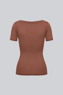 T-shirt Miss invisible V-neck Chocolate