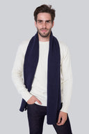 Mr Merino Navy Scarf