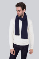 Mr Merino Navy Scarf