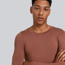 Longsleeve Mr Invisible C-neck Chocolate