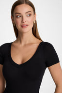 Body Miss Invisible Shortsleeve V-neck Black