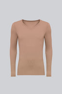 Longsleeve Mr Invisible V-neck Nude