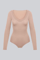Body Miss Invisible Longsleeve V-neck Cappuccino