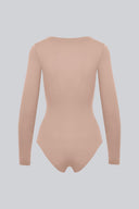 Body Miss Invisible Longsleeve V-neck Cappuccino
