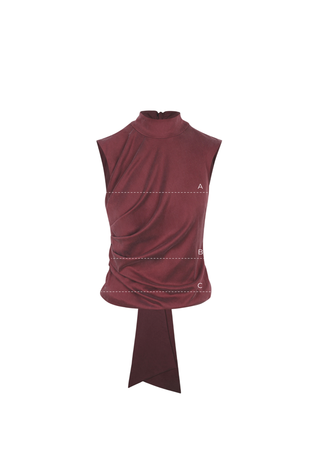 Top Miss Jackie Burgundy